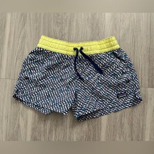 Patagonia Kids Swim Trunks - Yellow and Blue Pattern size 12